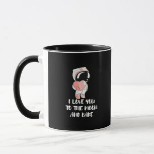 I Love You To The Moon And Back Minimal Design Mug