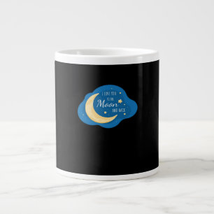 I Love You To The Moon And Back Modern Aesthetic  Large Coffee Mug