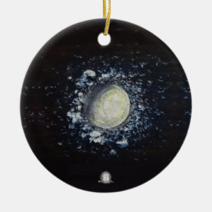 I love you to the moon and back - Personalised Ceramic Tree Decoration