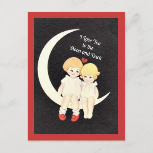 I Love You to the Moon and Back Postcard