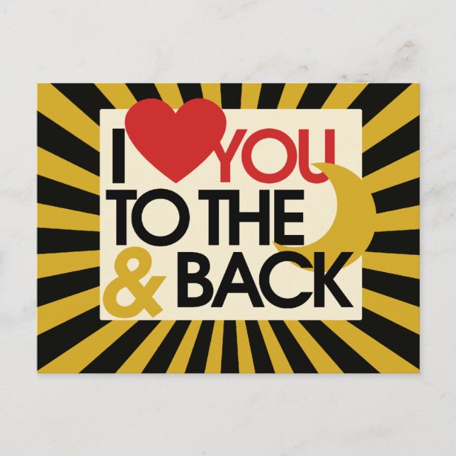 I love you to the Moon and BACK Postcard (Front)