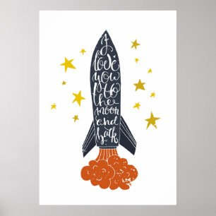 I love you to the moon and back poster