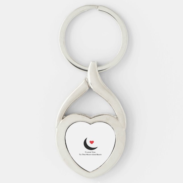 I Love You To The Moon And Back Pure Love Style  Key Ring (Front)