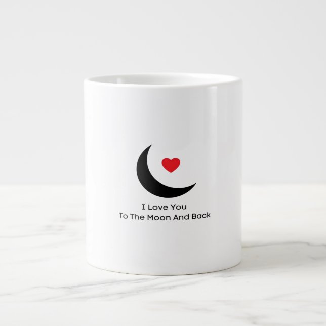 I Love You To The Moon And Back Pure Love Style  Large Coffee Mug (Front)