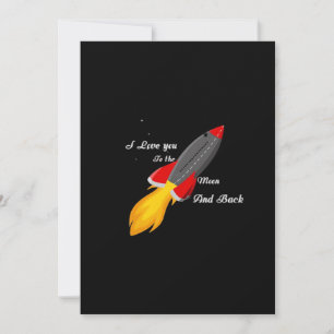 I Love You To The Moon And Back Racket Graphic Sty Holiday Card