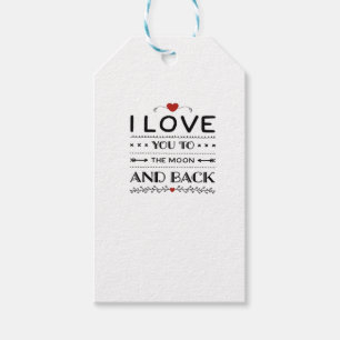I Love You To The Moon And Back Refined Aesthetic  Gift Tags