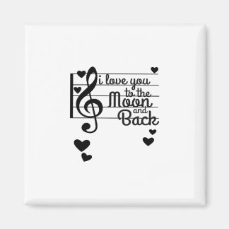 I Love You To The Moon And Back Repeating Love Quo Magnet
