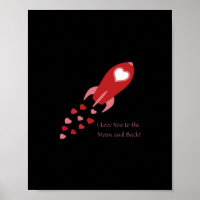 I Love You To The Moon And Back Rocket Ship Design
