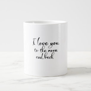 I Love You To The Moon And Back Romantic Classic L Large Coffee Mug