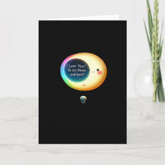 I Love You To The Moon And Back Romantic Keepsake Card
