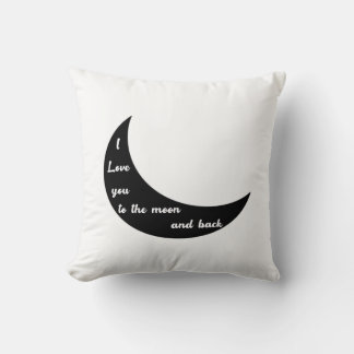 I Love You To The Moon And Back Romantic Minimal D Cushion