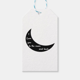 I Love You To The Moon And Back Romantic Minimal D Gift Tags