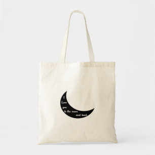 I Love You To The Moon And Back Romantic Minimal D Tote Bag