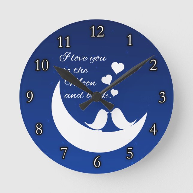 I Love You to the Moon and Back Round Clock (Front)