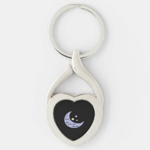 I Love You To The Moon And Back Simple Elegant Des Key Ring