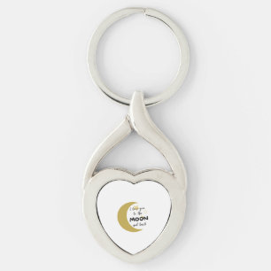 I Love You To The Moon And Back Simple Timeless De Key Ring