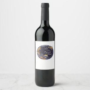 I Love You To The Moon And Back Sincere Artistic D Wine Label