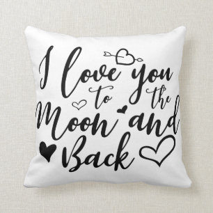 I Love You To The Moon And Back Throw Pillow