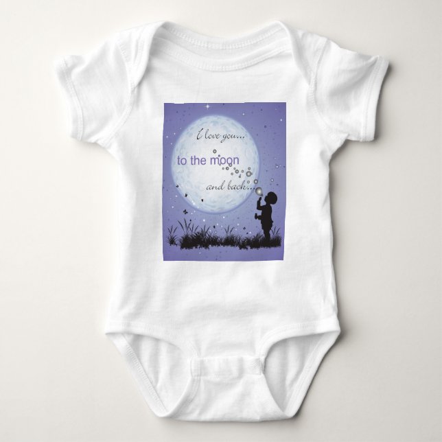 I Love You to the Moon and Back-Unique Gifts Baby Bodysuit (Front)