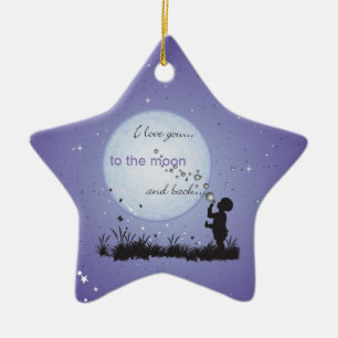 I Love You to the Moon and Back-Unique Gifts Ceramic Tree Decoration