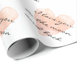 I love you to the moon and back wrapping paper<br><div class="desc">I love you to the moon and back wrapping paper. romantic coral pink watercolor heart painting with custom love message,  quote,  saying etc. Personalised gift wrap with stylish handwriting typography. Customisable background colour ie. light pastel. Cute design for Valentines Day,  wedding,  engagement,  anniversary,  birthday,  Christmas etc.</div>