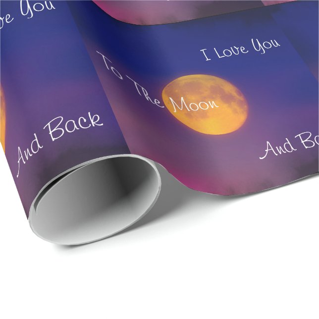 I Love You to the Moon and Back Wrapping Paper (Roll Corner)