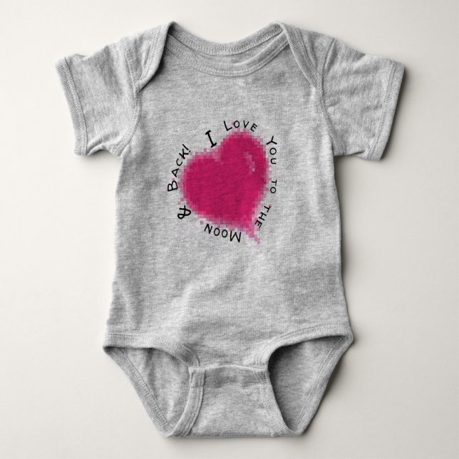 I Love You to the Moon & Back Baby Bodysuit (Front)
