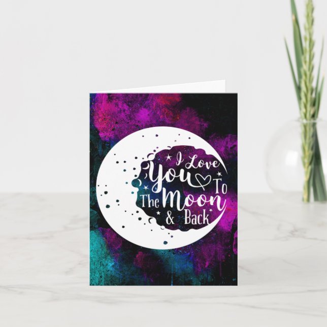 I love you to the moon & back card (Front)