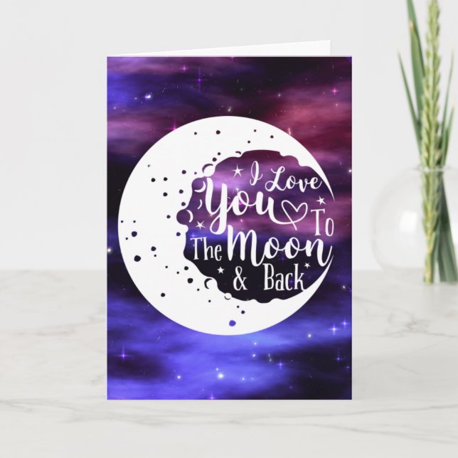 I love you to the moon & back card (Front)