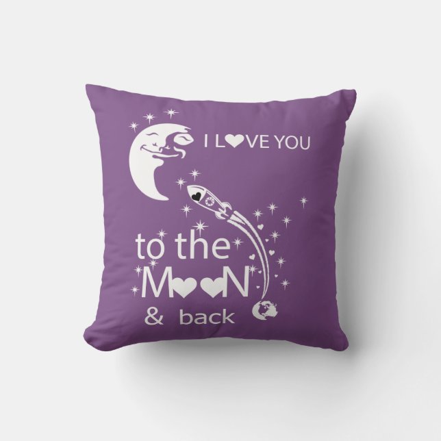 I love you to the moon & back cushion (Front)