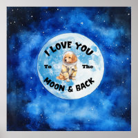 I Love You To The Moon & Back Golden Retriever