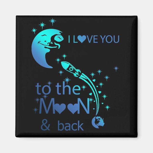 I love you to the moon & back - magnet (Front)