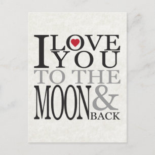 I LOVE YOU TO THE MOON & BACK POSTCARD
