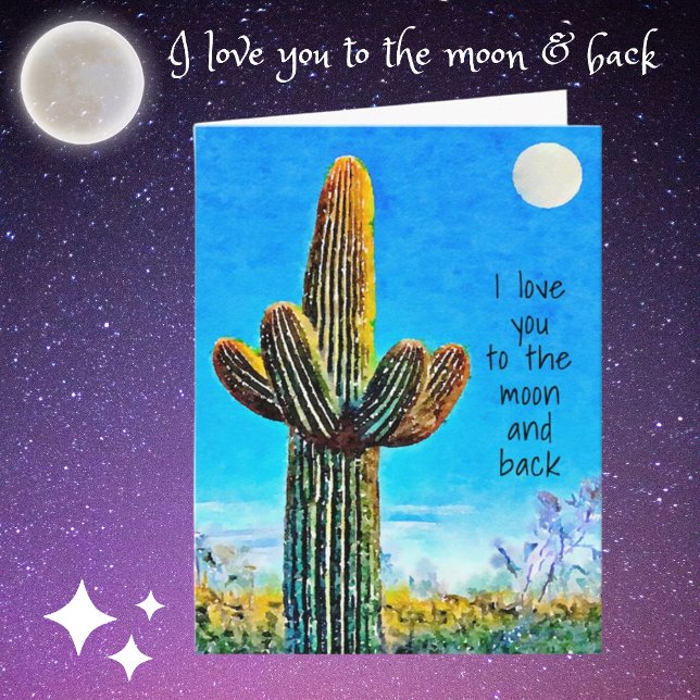I love you to the moon & back southwest style card (Creator Uploaded)