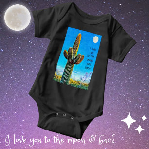 I love you to the moon & back southwest themed baby bodysuit