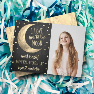 I Love You To The Moon & Back Valentine's Day Holiday Card