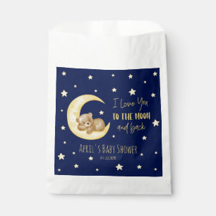 I Love You To The Moon Teddy Bear Baby Shower Favour Bags
