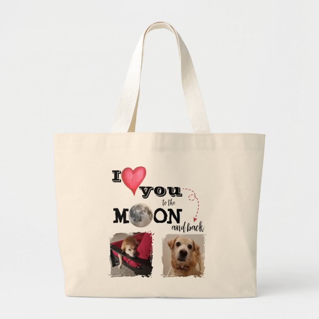 I Love You to the Moon Tote Bag (Front)