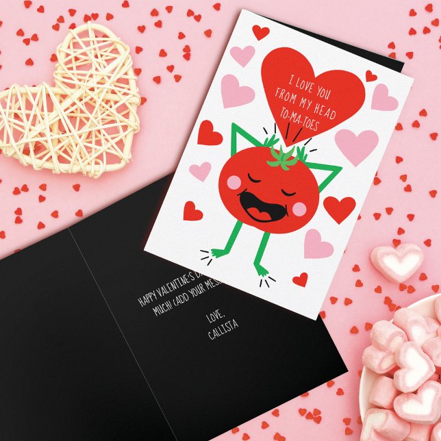 I Love You Tomato Valentine's Day Greeting Holiday Card (Creator Uploaded)