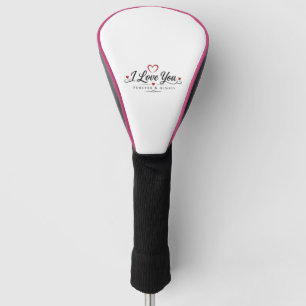 I Love You Typography Design Golf Head Cover
