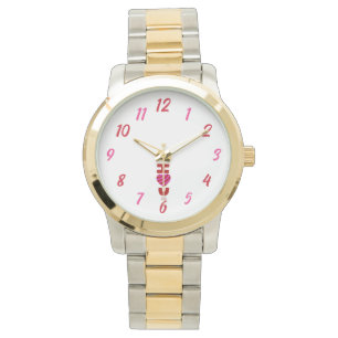 I Love You Unisex Oversized Two-Tone Watch