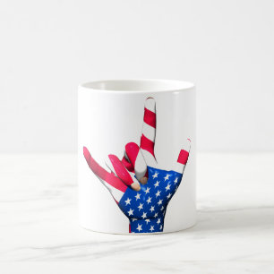 I Love You USA Flag Mug