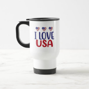 I Love You USA Travel Mug