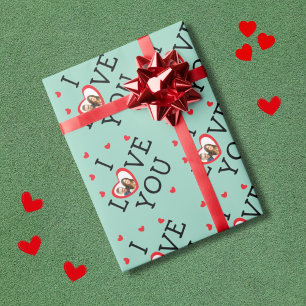 "I love you" Valentine custom photo Wrapping Paper
