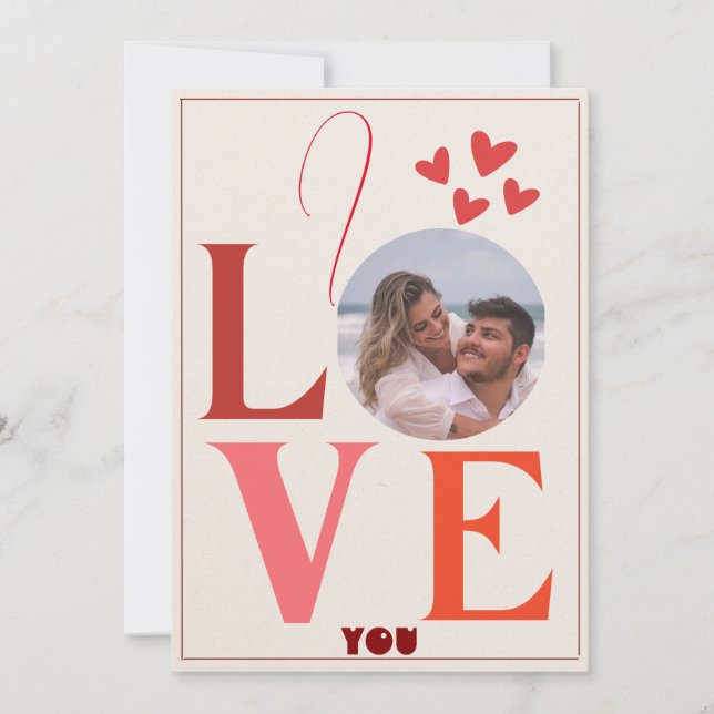 I Love You Valentines Day Gift Card (Front)