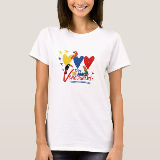 I Love You Venezuela - Colorful Design with Hearts T-Shirt