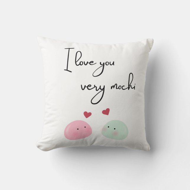 I love you very mochi cushion (Front)