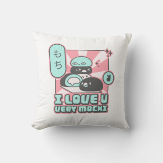 I Love You Very Mochi - Funny Ice Cream Pun Cushion