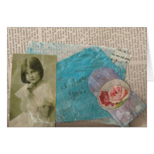 I Love You Vintage Collage