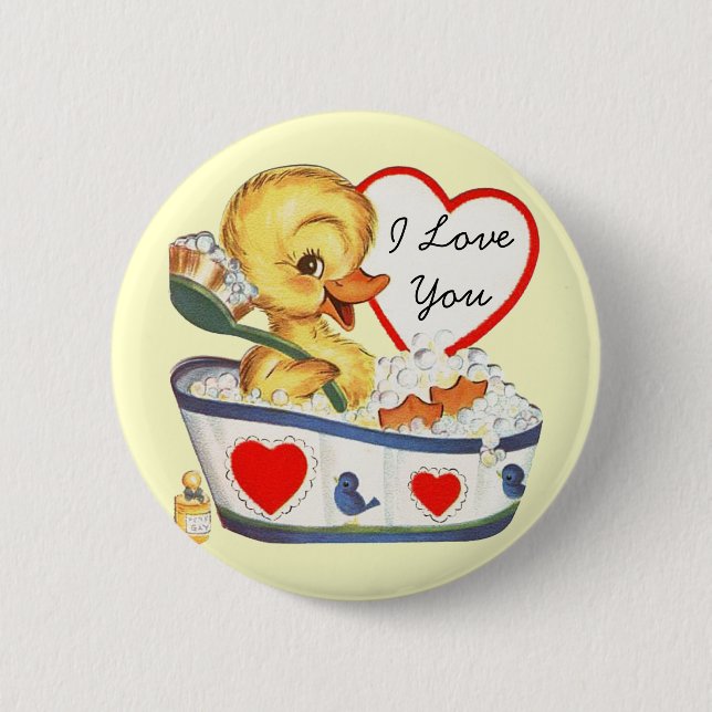 I Love You Vintage Valentine Pins (Front)